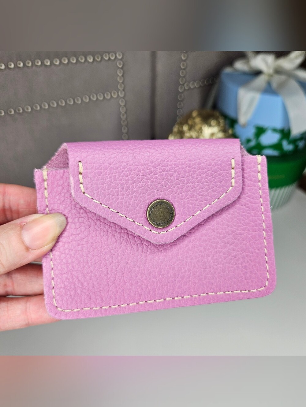 Portland Leather Goods Calla Lily Pink Lovebug Plus Wallet